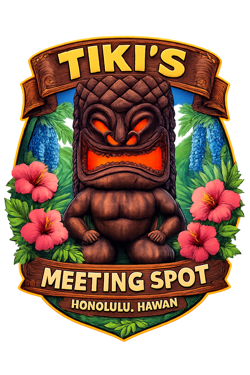 Tiki's Meeting Spot Logo